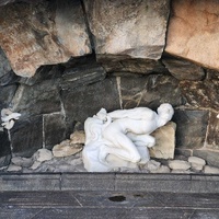 the sculpture The Punishment of Loki (Lokes straff) by Ida Matton