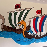 Viking Longships Wall Mural