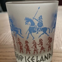 Iceland- shot glass with Viking inspired print