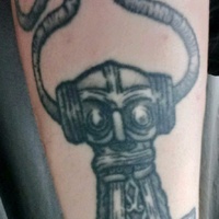 Tattoo of Thor's hammer from Ödeshög