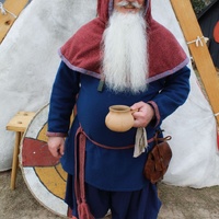 Reenactor in Hedeby area Viking kit (Texas)