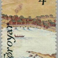 Faroe Stamp Depicting “Hafnia”, Tórshavn