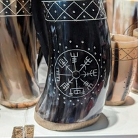 Viking-style drinking horn mug
