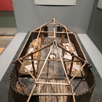 Miniature replica of Viking Age home.