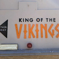Sign for the tourist experience King of the Vikings