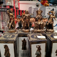 Statuettes of Freya, Loki, Odin and Thor